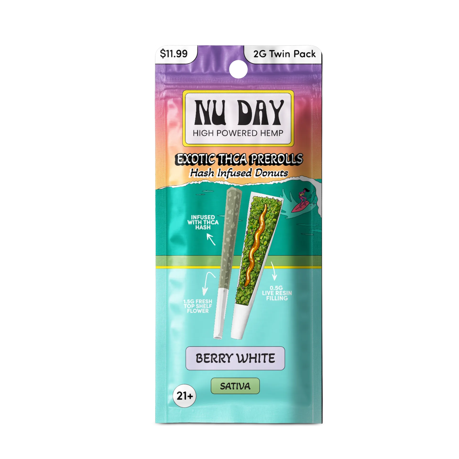 Berry White 2G Hash Hole | Pre-Roll Twin Pack (10ct Box)