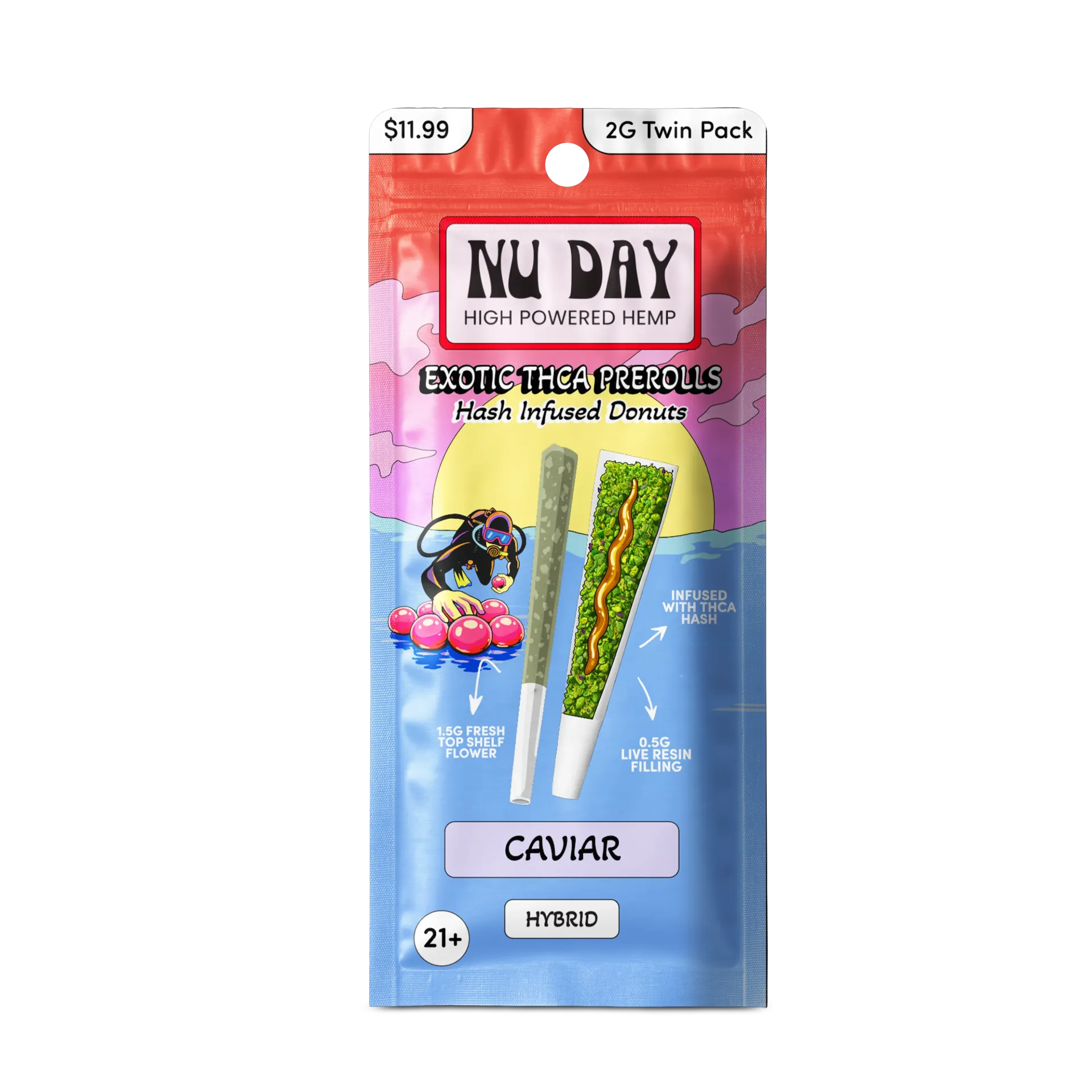 Caviar 2G Hash Hole | Pre-Roll Twin Pack (10ct Box)