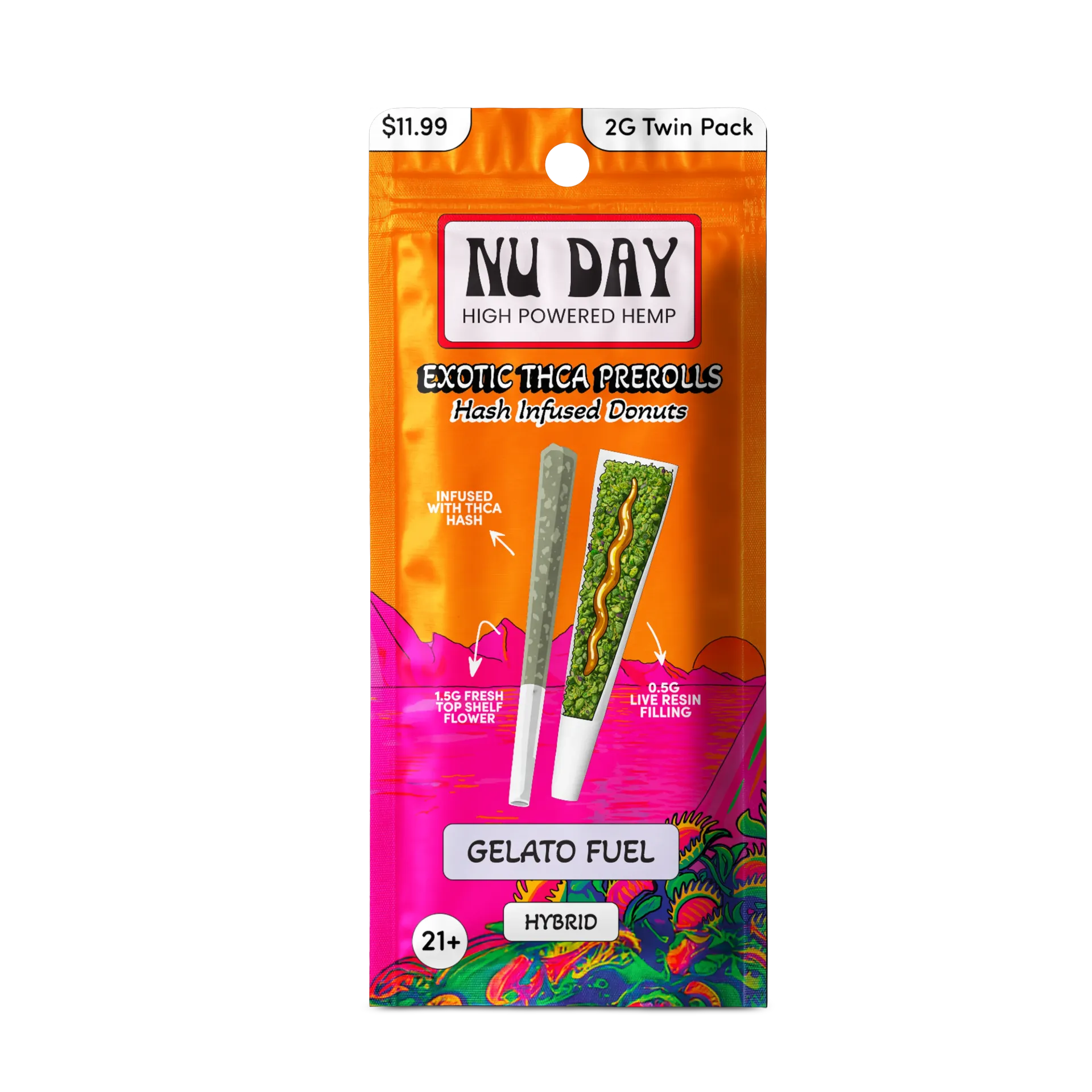 Gelato Fuel 2G Hash Hole | Pre-Roll Twin Pack (10ct Box)