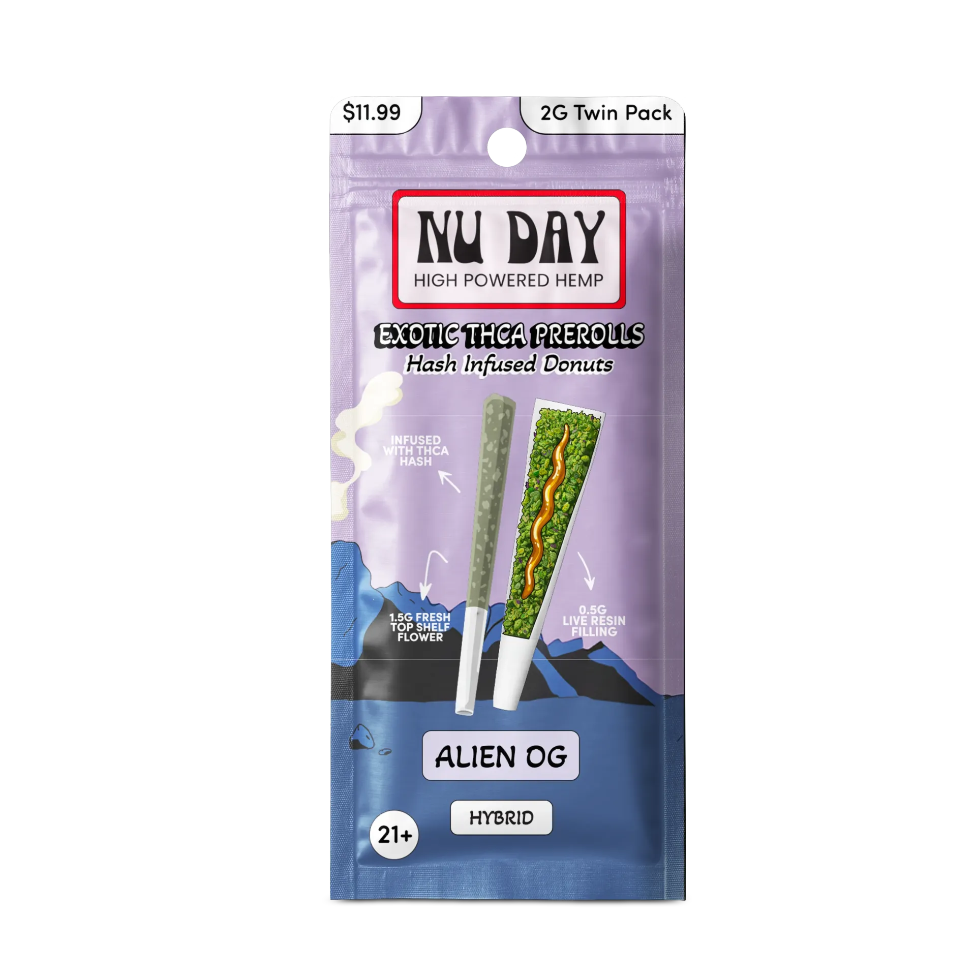 Alien OG 2G Hash Hole | Pre-Roll Twin Pack (10ct Box)