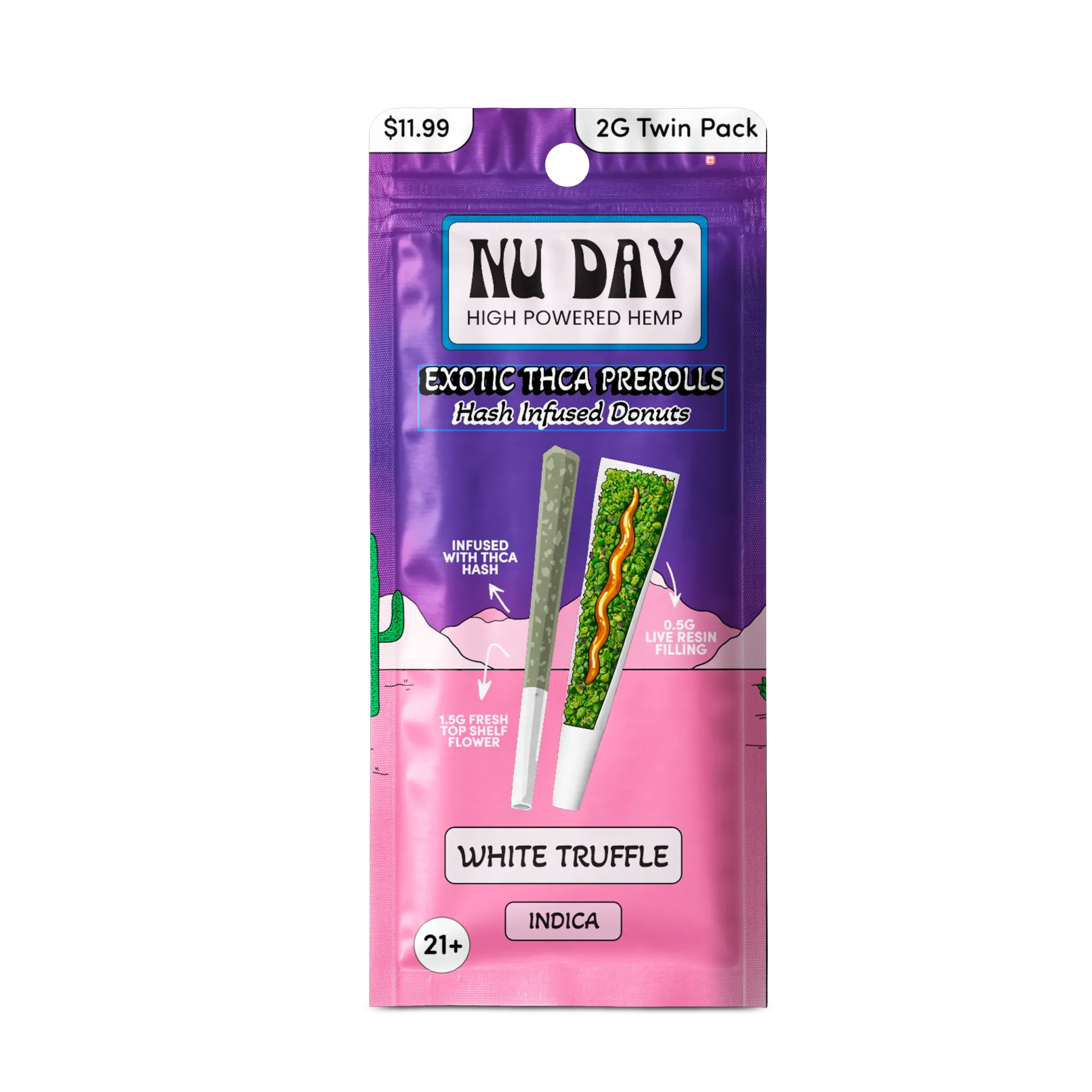 White Truffle 2G Hash Hole | Pre-Roll Twin Pack (10ct Box)
